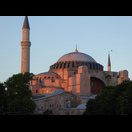 Auch die Hagia Sophia wird von der Abendsonne gefärbt